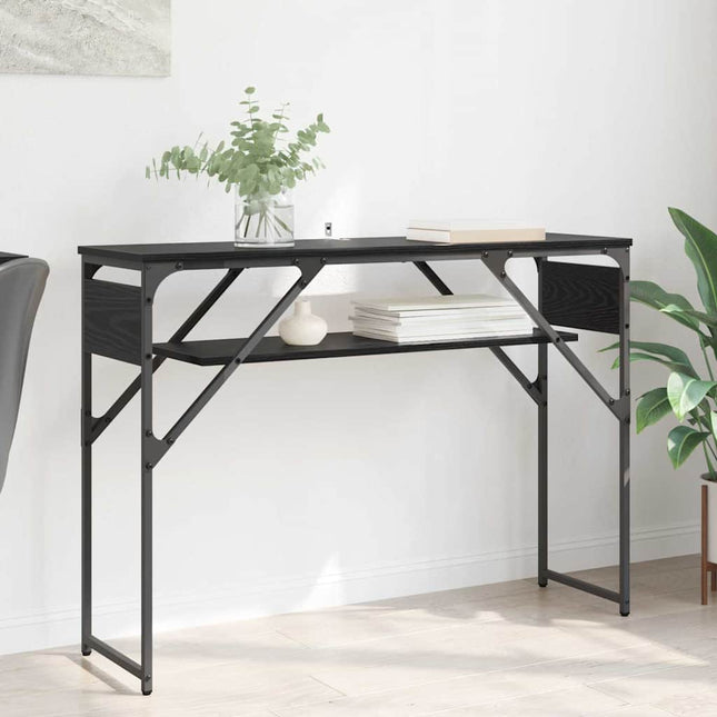 Tableconsole 105X30X75Cm Bois D'ingénierie Chêne noir 105 cm