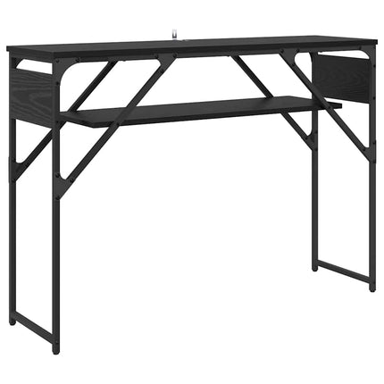 Tableconsole 105X30X75Cm Bois D'ingénierie Chêne noir 105 cm