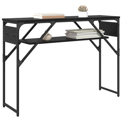 Tableconsole 105X30X75Cm Bois D'ingénierie Chêne noir 105 cm