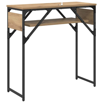 Tableconsole 75X30X75Cm Bois D'ingénierie chêne artisanal 75 cm