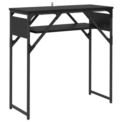 Tableconsole 75X30X75Cm Bois D'ingénierie Chêne noir 75 cm