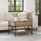 Table Basse 70X50X50Cm Bois D'ingénierie chêne artisanal 70 cm