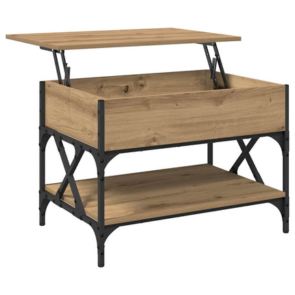 Table Basse 70X50X50Cm Bois D'ingénierie chêne artisanal 70 cm