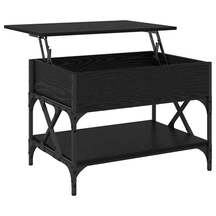 Table Basse 70X50X50Cm Bois D'ingénierie Chêne noir 70 cm
