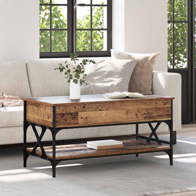 Table Basse 100 X 50 X 50 Cm Bois D'ingénierie Bois ancien 100 cm