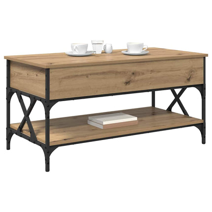 Table Basse 100 X 50 X 50 Cm Bois D'ingénierie chêne artisanal 100 cm