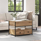 Table Basse 70 X 50 X 50 Cm Bois D'ingénierie chêne artisanal 70 cm