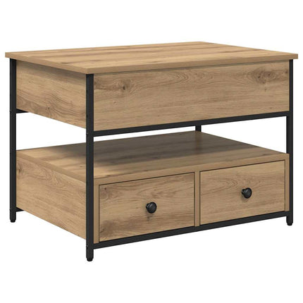 Table Basse 70 X 50 X 50 Cm Bois D'ingénierie chêne artisanal 70 cm