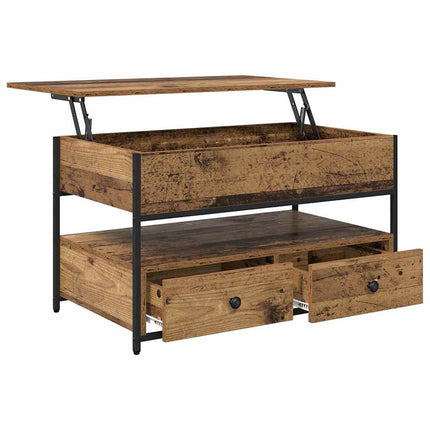 Table Basse 85 X 50 X 50 Cm Bois D'ingénierie Bois ancien 85 cm