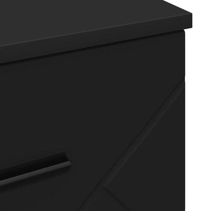 Cabinet de chevet Noir 38 x 38 x 66 cm Bois d'ingénierie