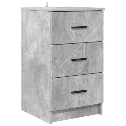 Cabinet de chevet Gris béton 38 x 38 x 66 cm Bois d'ingénierie