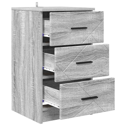 Cabinet de chevet Sonoma gris 38 x 38 x 66 cm Bois d'ingénierie