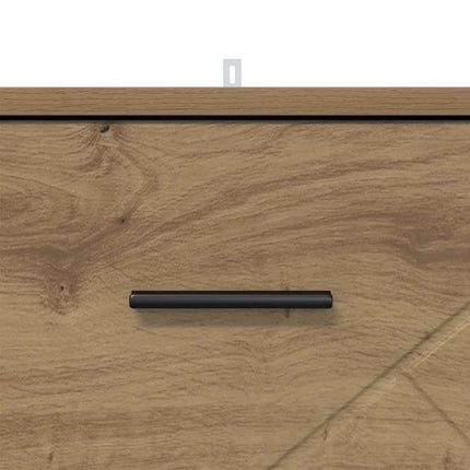 Cabinet de chevet avec tiroir chêne artisanal 38 x 38 x 66 cm