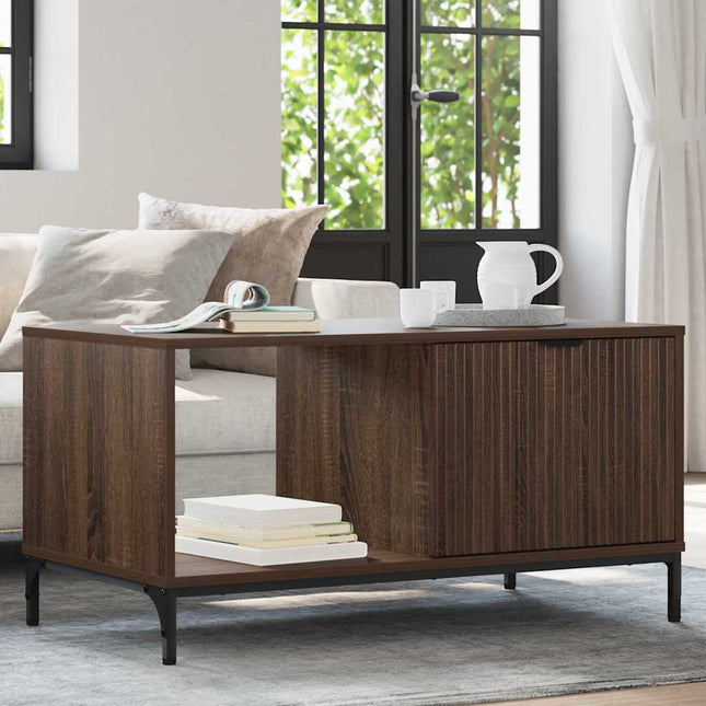 Table basse Chêne marron 90 x 49 x 46 cm Bois d'ingénierie