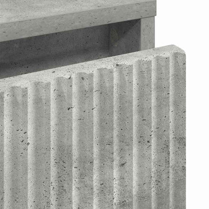 Table de chevet Gris béton 63,5 x 36 x 61 cm Bois d'ingénierie