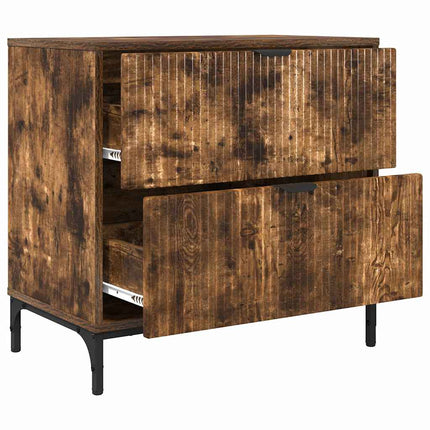 Table de chevet Chêne fumé 63,5 x 36 x 61 cm Bois d'ingénierie