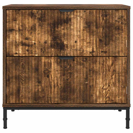 Table de chevet Chêne fumé 63,5 x 36 x 61 cm Bois d'ingénierie