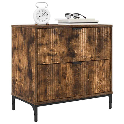 Table de chevet Chêne fumé 63,5 x 36 x 61 cm Bois d'ingénierie