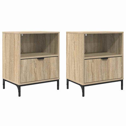 Tables de chevet avec tiroir 2 pcs Chêne sonoma 49 x 36 x 61 cm