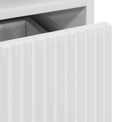 Table de chevet avec tiroir Blanc brillant 49 x 36 x 61 cm