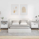 Tables de chevet 2 pcs Blanc brillant 49 x 36 x 61 cm