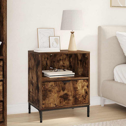 Table de chevet Chêne fumé 49 x 36 x 61 cm Bois d'ingénierie