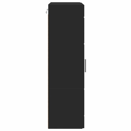 Meuble mural avec porte Noir 55 x 29 x 100 cm Bois d'ingénierie