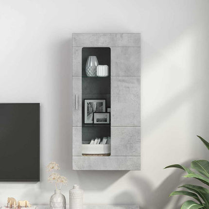 Meuble mural Gris béton 55 x 29 x 100 cm Bois d'ingénierie