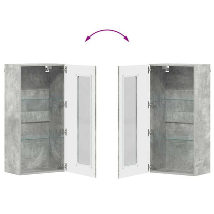 Meuble mural Gris béton 55 x 29 x 100 cm Bois d'ingénierie