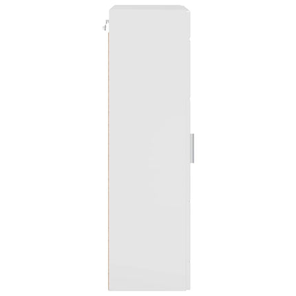 Meuble mural Blanc brillant 55 x 29 x 100 cm Bois d'ingénierie