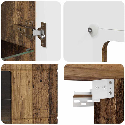 Meuble mural Bois ancien 55 x 29 x 100 cm Bois d'ingénierie