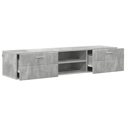 Meuble TV Gris béton 150 x 39 x 30 cm Bois d'ingénierie