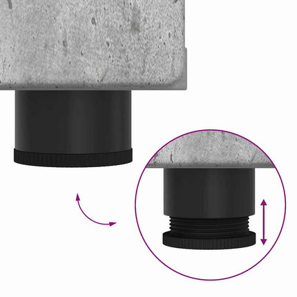 Meuble TV Gris béton 150 x 39 x 30 cm Bois d'ingénierie