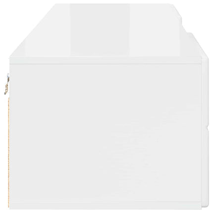 Meuble TV Blanc brillant 150 x 39 x 30 cm Bois d'ingénierie