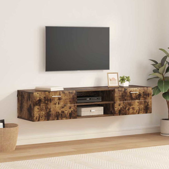 Meuble TV Chêne fumé 150 x 39 x 30 cm Bois d'ingénierie