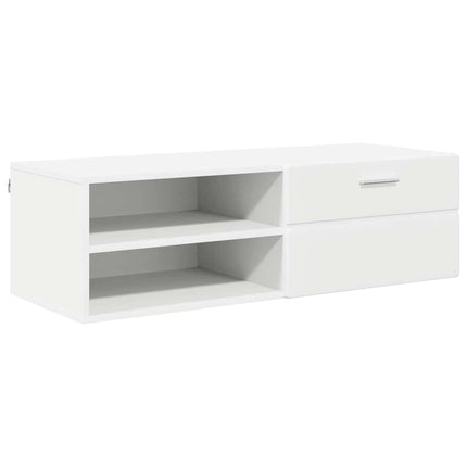 Meuble TV Blanc 100.5 x 39 x 30 cm Bois d'ingénierie