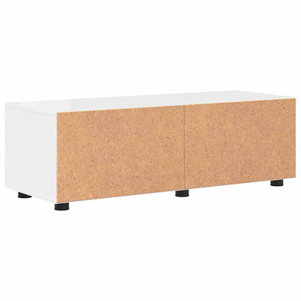 Meuble TV Blanc brillant 100.5 x 39 x 30 cm Bois d'ingénierie