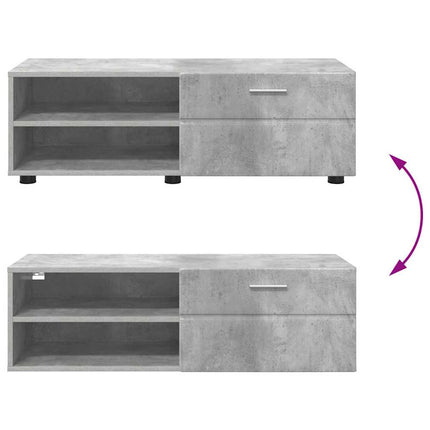 Meuble TV Blanc brillant 100.5 x 39 x 30 cm Bois d'ingénierie