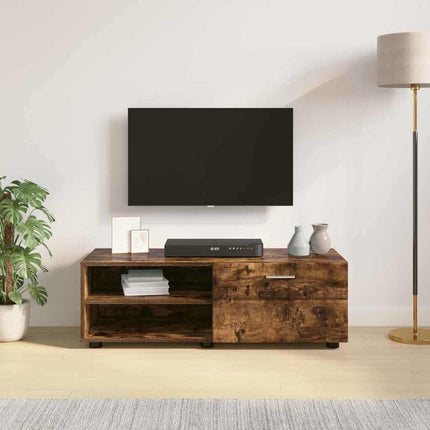 Meuble TV Chêne fumé 100.5 x 39 x 30 cm Bois d'ingénierie