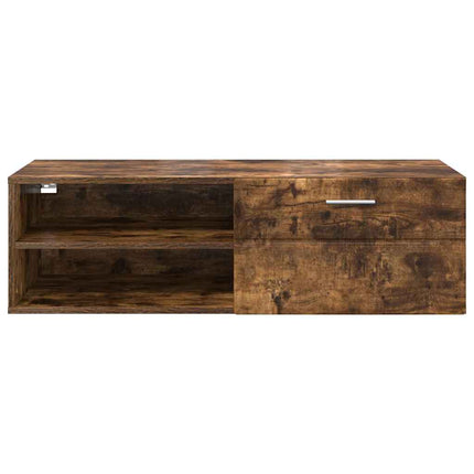 Meuble TV Chêne fumé 100.5 x 39 x 30 cm Bois d'ingénierie