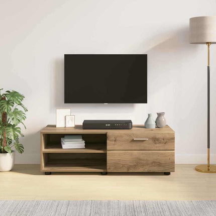 Meuble TV chêne artisanal 100.5 x 39 x 30 cm Bois d'ingénierie