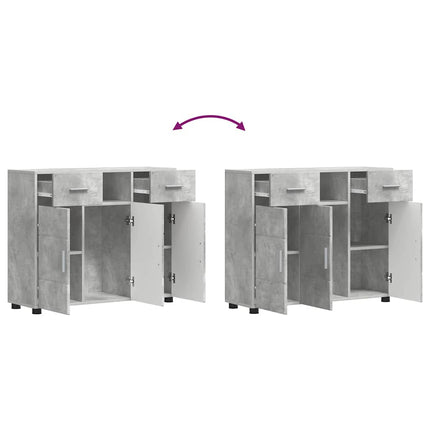 Buffet Gris béton 88.5 x 30.5 x 73 cm Bois d'ingénierie