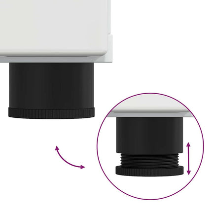 Buffet Blanc brillant 88.5 x 30.5 x 73 cm Bois d'ingénierie