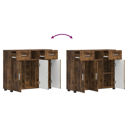 Buffet Chêne fumé 88.5 x 30.5 x 73 cm Bois d'ingénierie