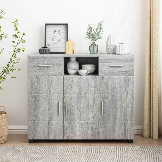 Buffet Sonoma gris 88.5 x 30.5 x 73 cm Bois d'ingénierie