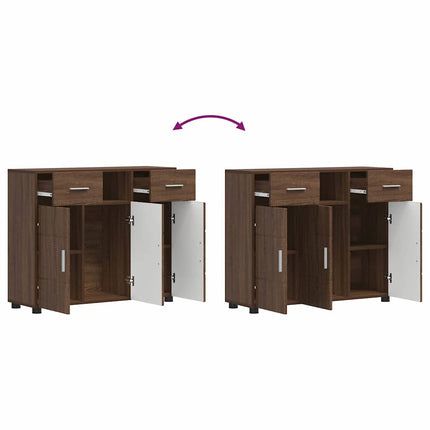Buffet Chêne marron 88.5 x 30.5 x 73 cm Bois d'ingénierie