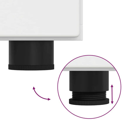 Buffet avec étagère Blanc 55.5 x 29 x 100 cm Bois d'ingénierie