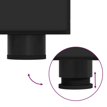 Buffet avec étagère Noir 55.5 x 29 x 100 cm Bois d'ingénierie