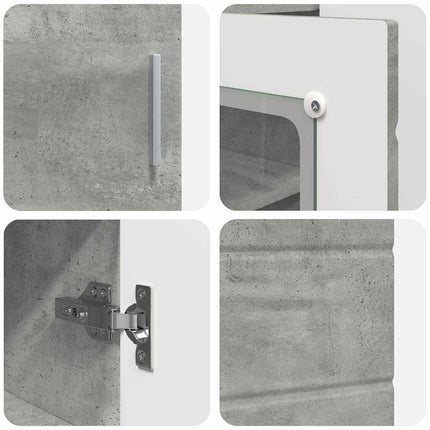 Buffet Gris béton 55.5 x 29 x 100 cm Bois d'ingénierie