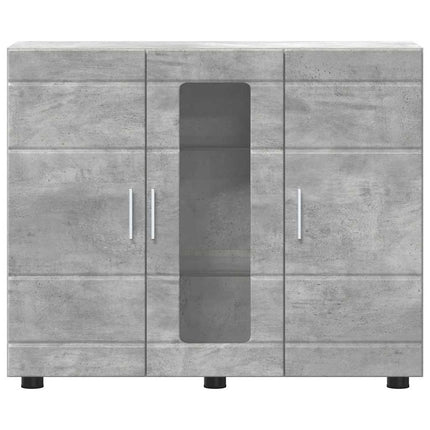 Buffet Gris béton 55.5 x 29 x 100 cm Bois d'ingénierie